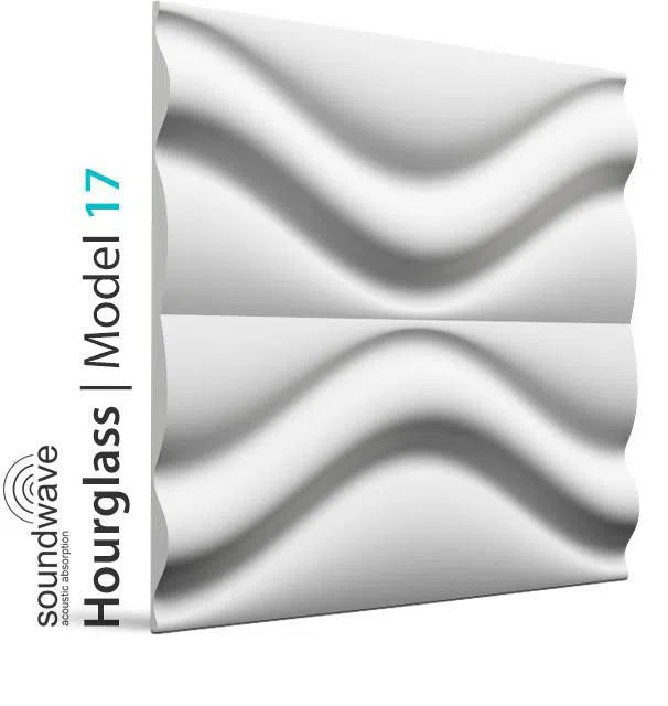 3D Gypsum Wall Panels - HOURGLASS - Close-up of gypsum panels with a flowing wave texture | DecorMania UK